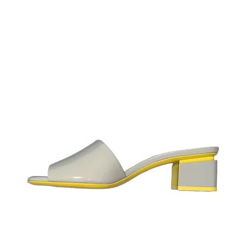 CHANEL Слипоны Женские Серый Желтый