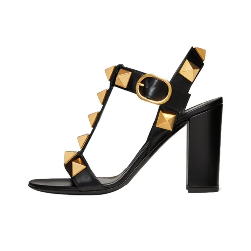 Valentino Roman Stud One Ремешок Сандалии 9 см Женские Черные