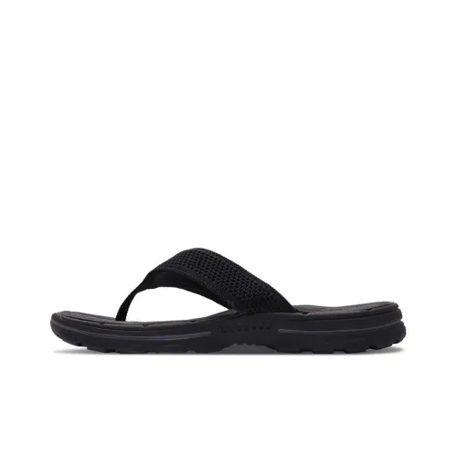 Skechers Relaxed Fit Резиновая подошва Слипоны Мужской Черный