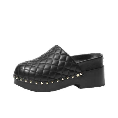 CHANEL Домашние тапочки Женские Черные