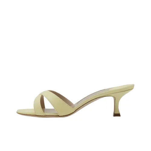 MANOLO BLAHNIK Слипоны Женские Бежево-желтые