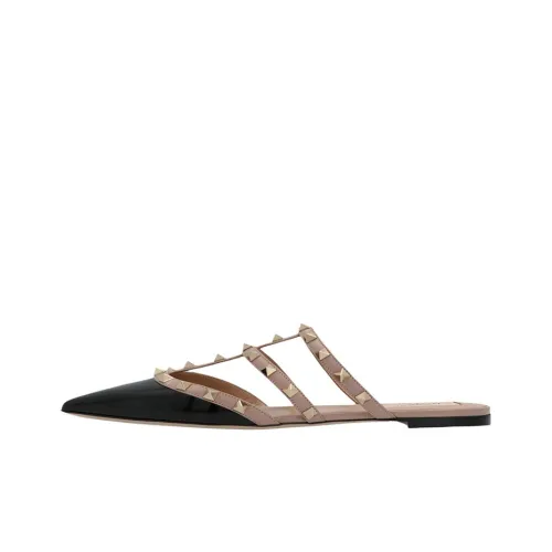 Valentino Rockstud Домашние тапочки Женские Черные