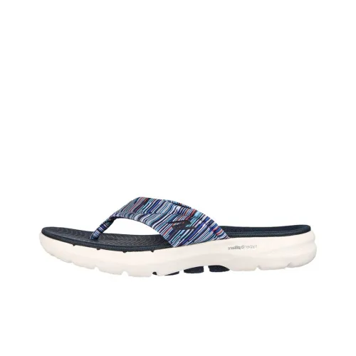 Skechers Go Walk 6 Слипоны Женские Синие Многоцветные