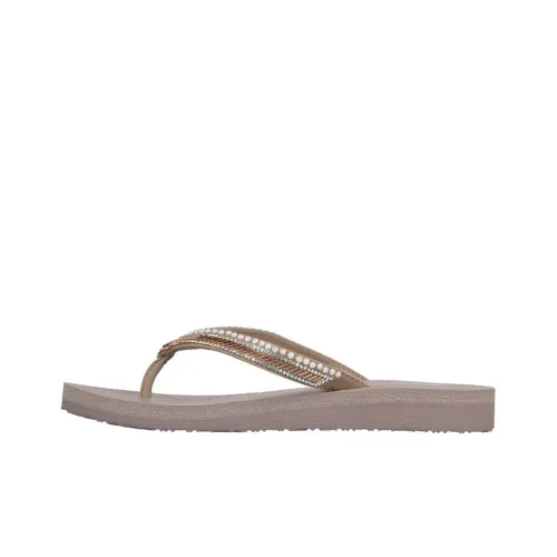 Skechers Meditation Резиновая подошва стразы тихий слип-он женский тауповый