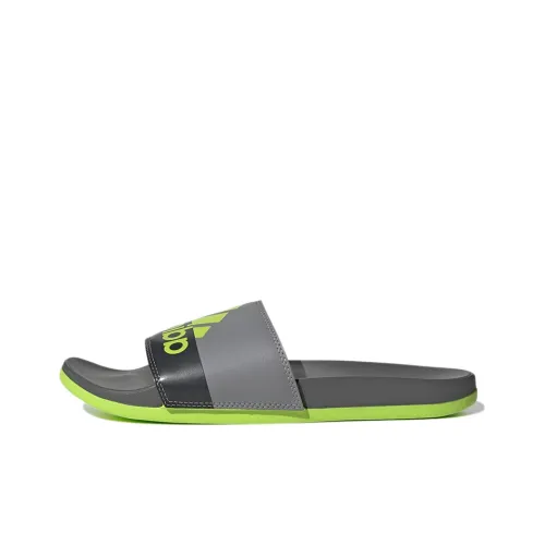 adidas Adilette Comfort Slip-resistant Slippers Unisex Gray Green adidas Adilette Comfort Slip-resistant Слипоны Унисекс Серый Зеленый
