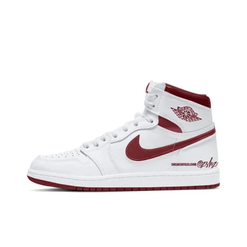 JORDAN Air Jordan 1 Винтажные баскетбольные кроссовки High Top Белый Красный Мужской
