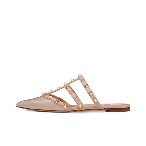 Valentino Rockstud Домашние тапочки Женские Нюдово-розовый