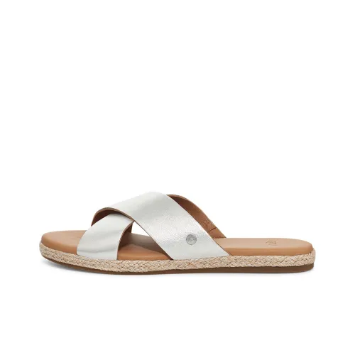 UGG Резиновая подошва Слипоны Женские Серебряные