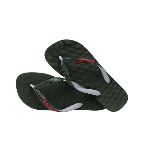 Havaianas Топ MI Havaianas Пляж Минималистский стиль Slide On Сандалии Шлепанцы Унисекс Оливково-зеленый