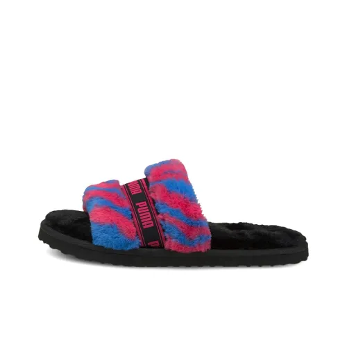 PUMA Wired FLUFF SLIDE Slippers Women's Blue Pink