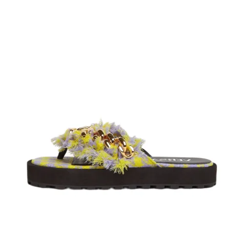 VERSACE Резина Подошва Тихие Шлепанцы Женские Желтые