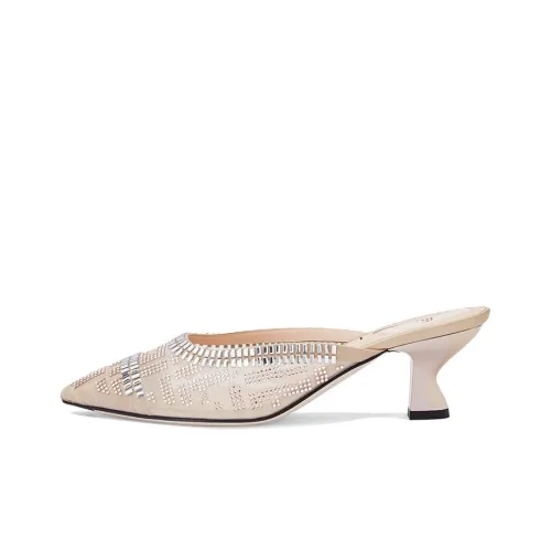 FENDI Colibri Домашние тапочки Женские Бежевый