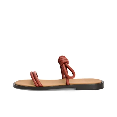 LOEWE Flamenco Шлепанцы Женские Красные