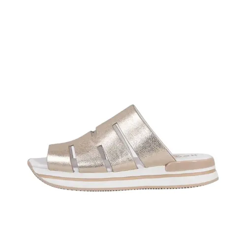 HOGAN H222 Слипоны Женские Золотые