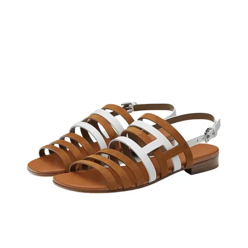 HERMES Ephese One Ремень Сандалии Женские Коричневый