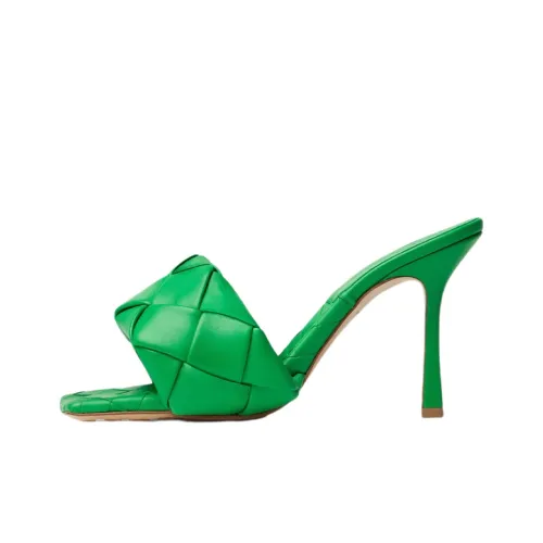 Bottega Veneta Lido Stylish Sandals 9cm Women's Green Bottega Veneta Lido Стильные сандалии 9 см Женские Зеленые