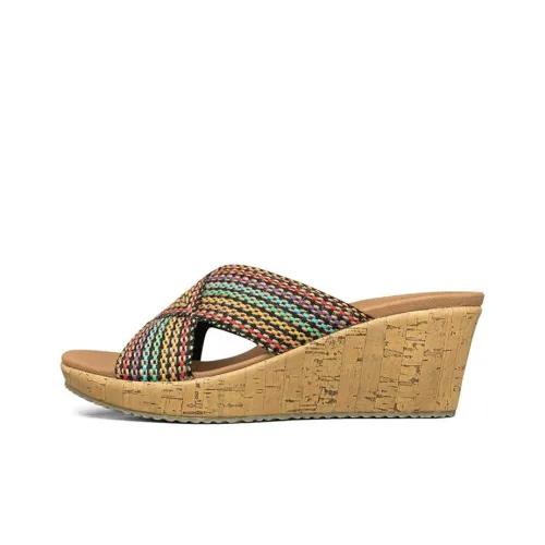 Skechers Cali Beverlee Резиновая подошва устойчивая к запахам слипоны женские кофейного цвета многоцветные