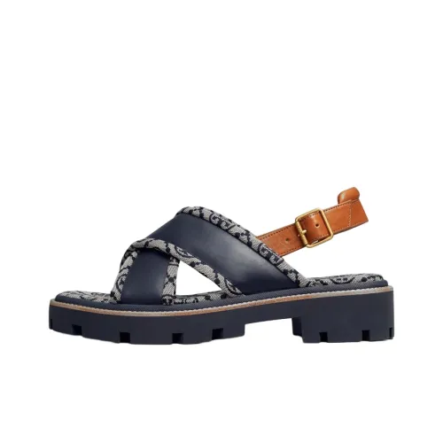 TORY BURCH T Monogram One Ремень Сандалии Женские Морской Синий