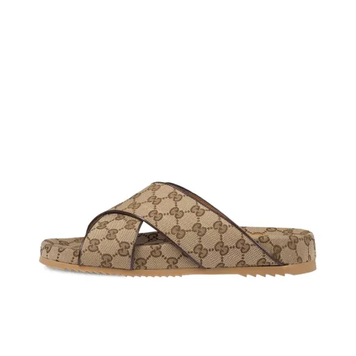 GUCCI GG Slide Тапочки Мужские Цвет Эбеновое дерево