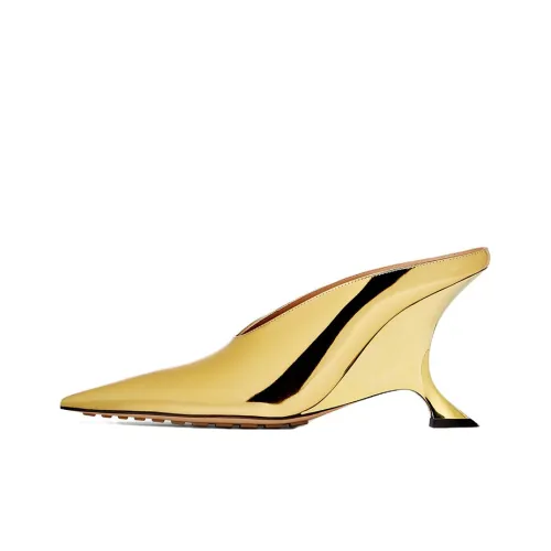 Bottega Veneta Rocket Домашние тапочки 9 см Женские Золотые