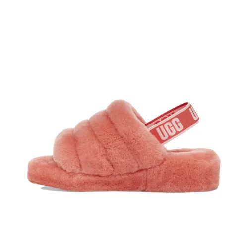 UGG FLUFF YEAH Стильные Сандалии Женские Коралловый