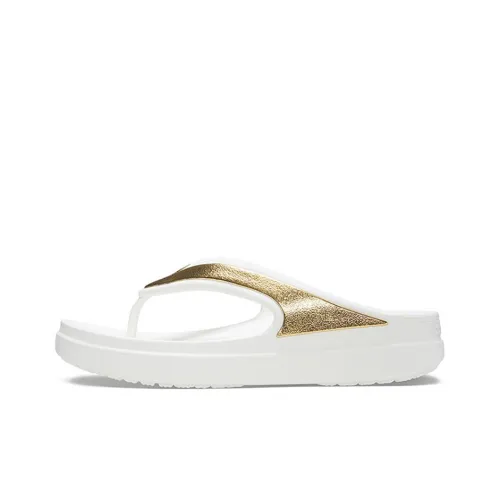 Crocs Sloane Шлепанцы Женские Белые Золотые