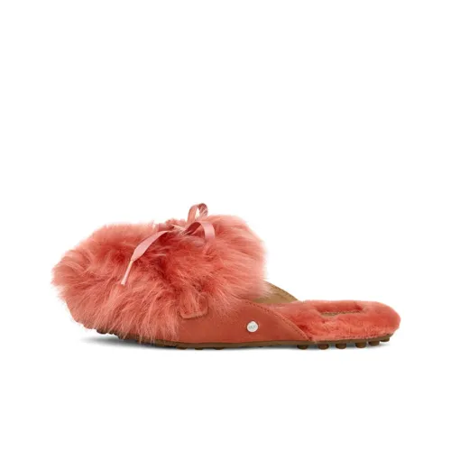 UGG Shaine Fluff Стильные Сандалии Женские Бабочка Красный