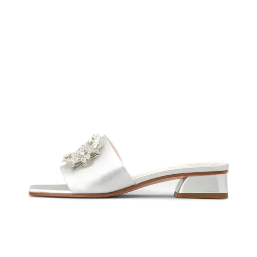 Roger Vivier RV BOUQUET STRASS Слипоны Женские Серебряные