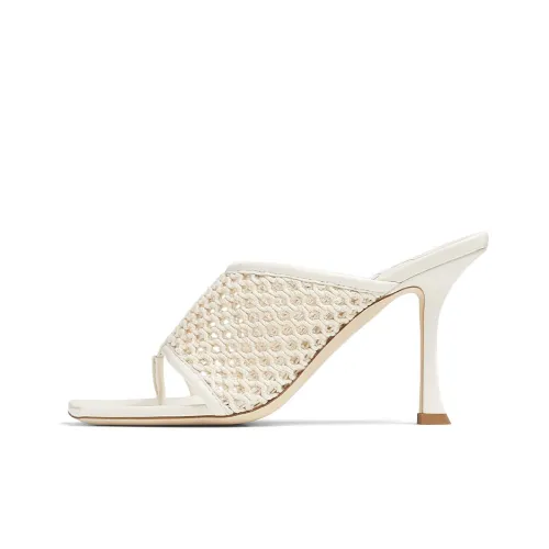 Jimmy Choo Тихий Шлепанцы Женские Светло-серый Желтый