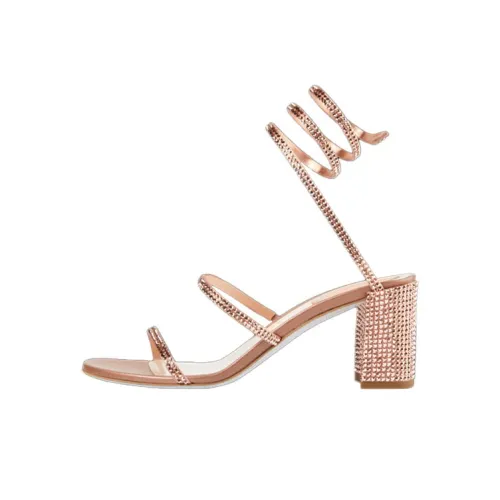 RENE CAOVILLA Cleo One Ремешок Сандалии Женские Розовое Золото