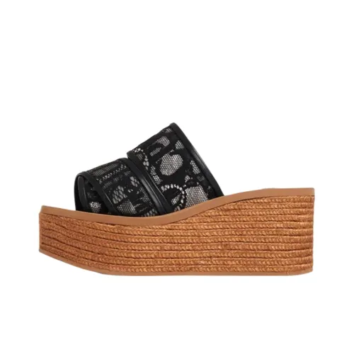 Chloe Woody Слипоны Женские Черные