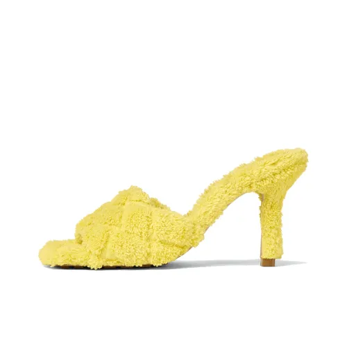 Bottega Veneta Утепленные слипоны женские желтые