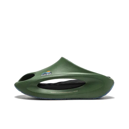 MARKET x LINING Yun You Slay Тихий Аbrasion-Resistant Слипоны Унисекс Garden Green