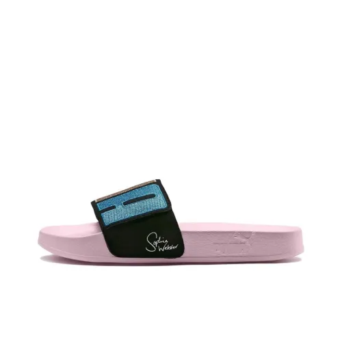 SOPHIA WEBSTER X PUMA Leadcat Резиновая подошва Слипоны Унисекс Черный Розовый