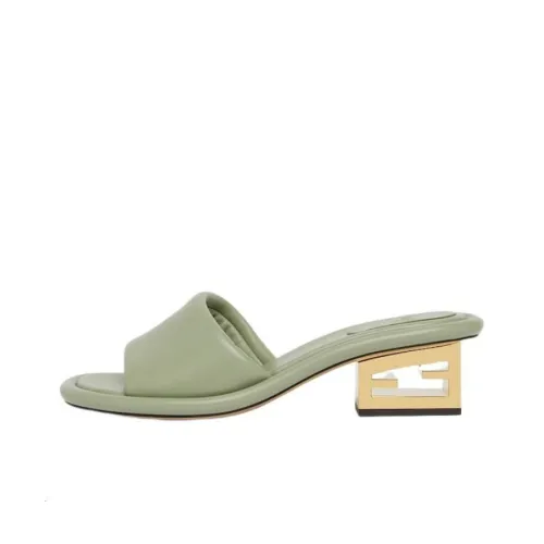 FENDI Baguette Слипоны 6 см Женские Зеленый