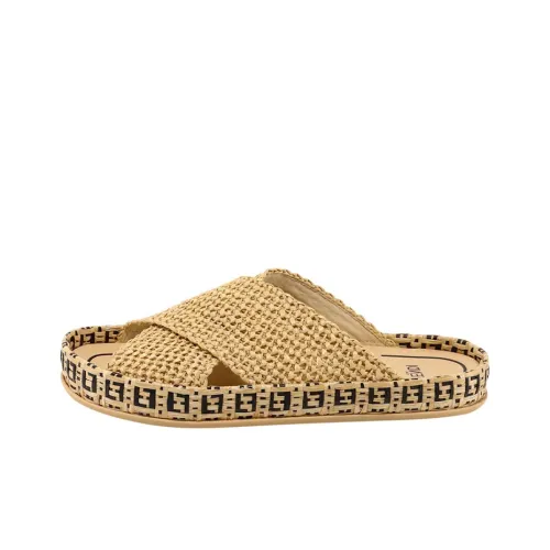 FENDI Слипоны Мужские Бежевые