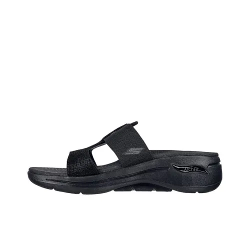 Skechers Go Walk Arch Fit Слипоны Женские Черные
