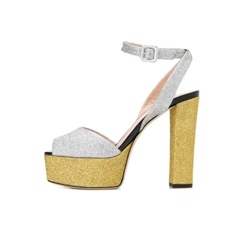 Giuseppe Zanotti GZ one Ремень Сандалии Женские Золотые и Серебряные