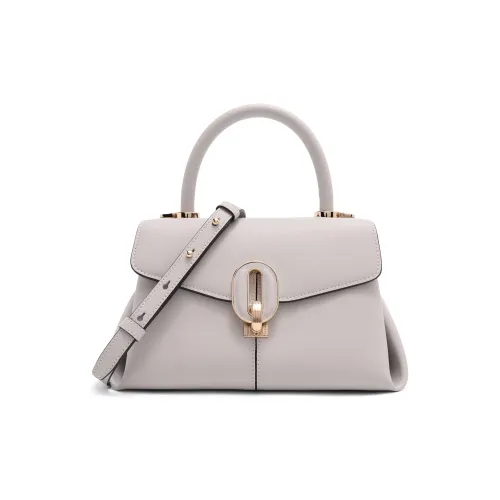 DILAKS Сумка из коровьей кожи Kelly сумка через плечо большая женская серая и белая