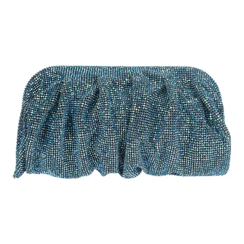 BENEDETTA BRUZZICHES Алюминиевый клатч из сетки женский павлиний синий