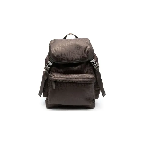 VERSACE Полиамид Рюкзак Стандартный Мужской Коричневый