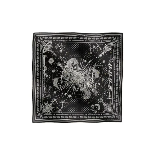 HERMES Шелковые шарфы Женские Черный