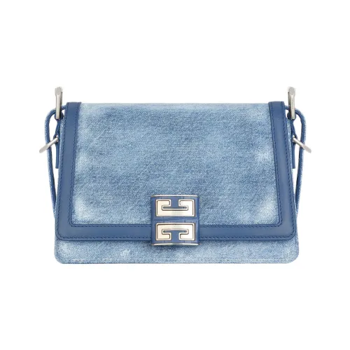 GIVENCHY 4G Телячья кожа с хлопком Сумка через плечо Средняя Женская Средне-голубая