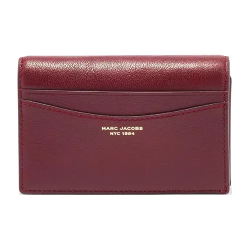 MARC JACOBS Кожаный держатель для карт и кошелек женский красный