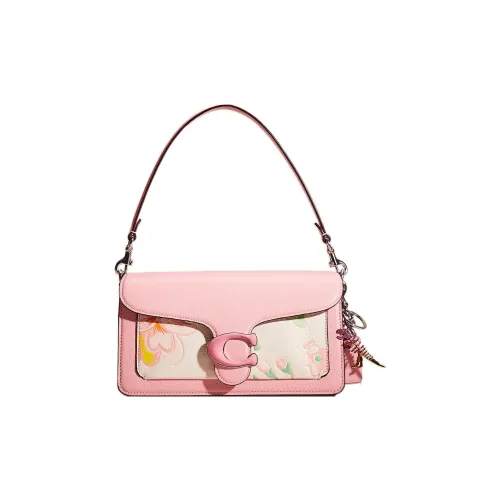 COACH Tabby Кожа GOD OF Вино Сумка Сумка Сумка через плечо Средняя Женская Розовая и Белая