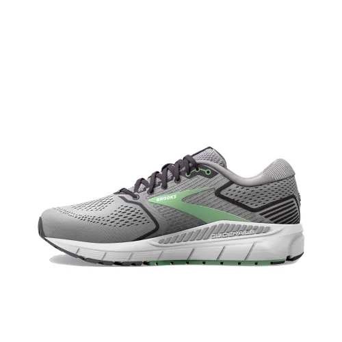 Brooks Shock Absorbers Slip-resistant Abrasion-resistant Low Top Беговые кроссовки Женские Черный Зеленый