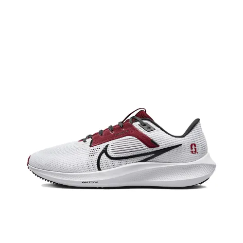 Nike Air Zoom Pegasus 40 Slip-resistant Abrasion-resistant Low-top Беговые кроссовки Мужские Белый Черный Красный