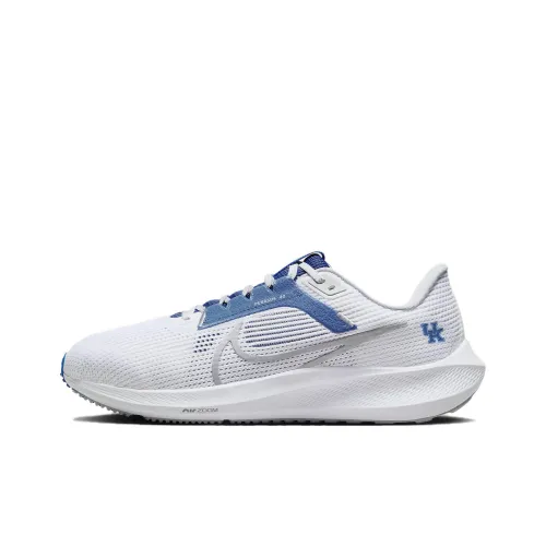 Nike Air Zoom Pegasus 40 Амортизаторы Slip-resistant Низкий топ Беговые кроссовки Мужские Белый Синий
