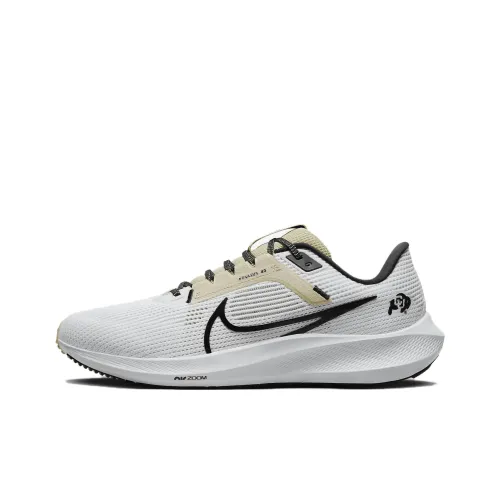 Nike Air Zoom Pegasus 40 Амортизаторы Slip-resistant Низкий топ Air Cushion Беговые кроссовки Мужские Белый Черный Золото