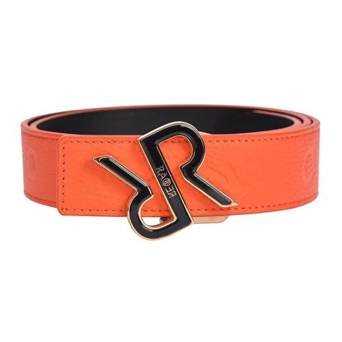 RARE FW23 Classic Logo Двойной Сided Ремень Orange Men's